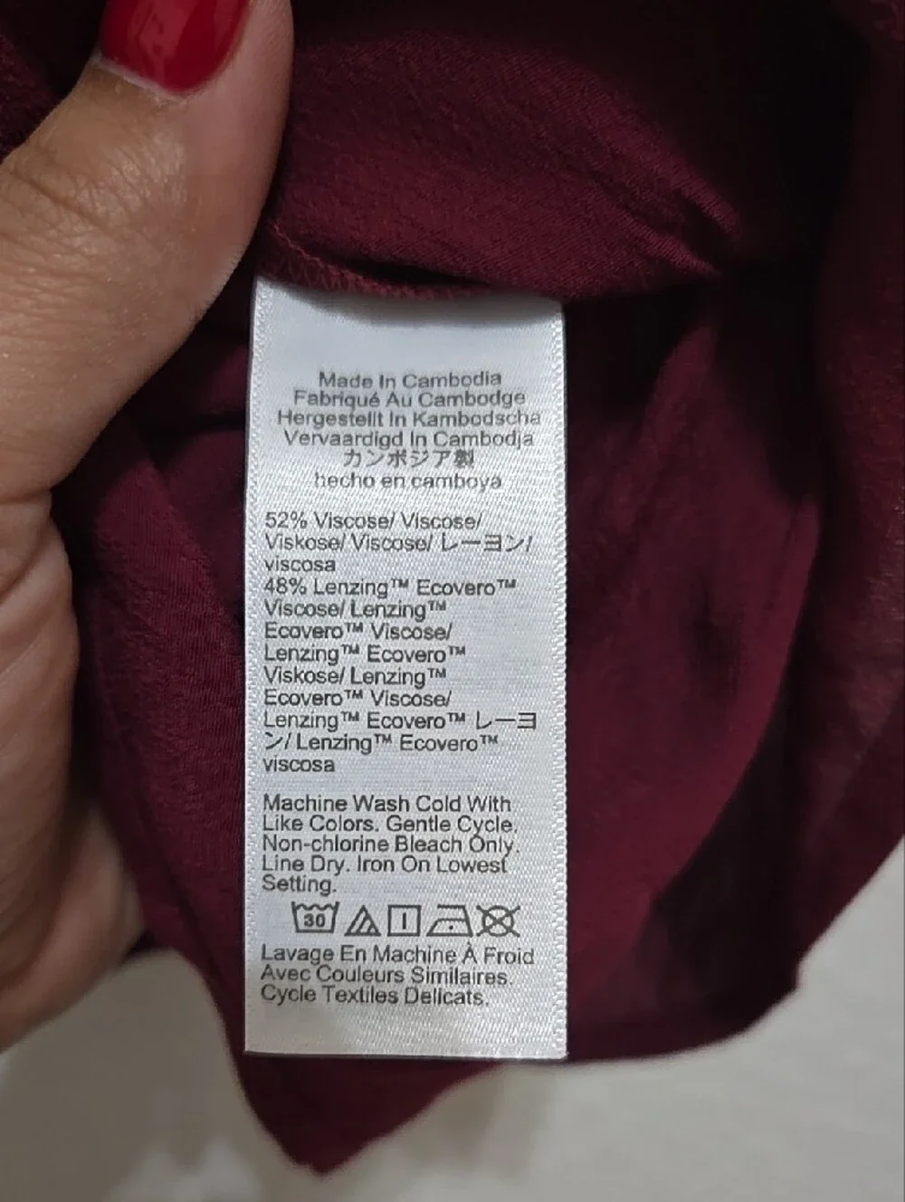 NWT J. Crew Burgundy Tie-Front Peplum Top